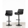 Set of 2 Mid-Century Modern Adjustable Height Swivel Bar Stool