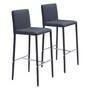 35" each, Set of 2 Steel, Polyester Confidence Counter Chair