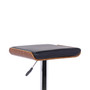 Java Barstool in Chrome finish with Walnut wood and Cream Faux Leather