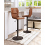 44" Steel, Polyurethane Vital Adjustable Base Bar Chair