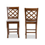 Aria Modern and Contemporary Fabric Upholstered 2 Piece Counter Height Pub Chair Set