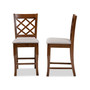 Aria Modern and Contemporary Fabric Upholstered 2 Piece Counter Height Pub Chair Set