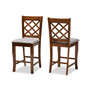 Aria Modern and Contemporary Fabric Upholstered 2 Piece Counter Height Pub Chair Set