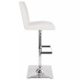 Captain Adjustable Barstool with Swivel in Faux Leather