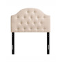 Calera Diamond Button Tufted Fabric Arched Panel Headboard, Single/Twin