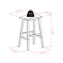 Katashi 28.62" Wood Fan Shape Bar Stool