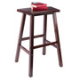 Katashi 28.62" Wood Fan Shape Bar Stool