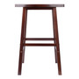 Katashi 28.62" Wood Fan Shape Bar Stool