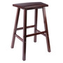 Katashi 28.62" Wood Fan Shape Bar Stool