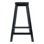 Home Decorative Contemporary Saddle Seat 24" Black Stool, Single, RTA
