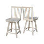 Mission Counter Height Stool with Swivel and Auto Return