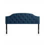 Calera Diamond Button Tufted Fabric Arched Panel Headboard, King