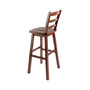Scalera 43.68" Wood Ladder-Back Swivel Seat Bar Stool