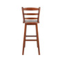 Scalera 43.68" Wood Ladder-Back Swivel Seat Bar Stool