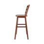 Scalera 43.68" Wood Ladder-Back Swivel Seat Bar Stool