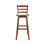 Scalera 43.68" Wood Ladder-Back Swivel Seat Bar Stool