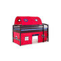 Addison Espresso Finish Junior Loft Bed,Tent and a Playhouse with Trim