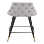 36" Steel, Polyester Piccolo Pencil Legs Counter Chair