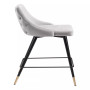 36" Steel, Polyester Piccolo Pencil Legs Counter Chair