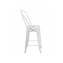 24" High Metal Indoor-Outdoor Counter Height Stool with Back
