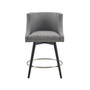 Mateo 26.5" Fabric Swivel Counter Stool