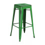 Commercial Grade 30" High Backless Distressed Metal Indoor-Outdoor Barstool