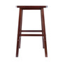 Transitional Katashi Fan Shape Bar Stool, Walnut