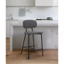Rococo Faux Leather and Metal Counter Height Bar Stool