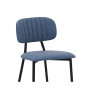 Rococo Faux Leather and Metal Counter Height Bar Stool