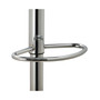 Contoured Hydraulic Lift Chrome Base Bar Stool with Footrest, Set of 2