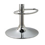 Contoured Hydraulic Lift Chrome Base Bar Stool with Footrest, Set of 2