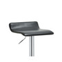 Contoured Hydraulic Lift Chrome Base Bar Stool with Footrest, Set of 2