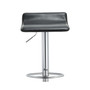 Contoured Hydraulic Lift Chrome Base Bar Stool with Footrest, Set of 2