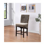 Quest Coastal Seagrass Counter Height Dining Barstools with Seat and Cream Cushion, Set of 2