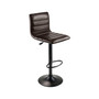 Holly Air Lift Stool, Triple Stich, L Back, Soft PU seat