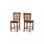 Caron Modern and Contemporary Transitional 2-Piece Finished Wood Counter Stool Set