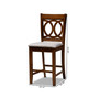 Lenoir Modern and Contemporary Fabric Upholstered 2 Piece Counter Height Pub Chair Set