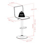 Home Decorative Spectrum High Back L Shape Air Lift Stool, Single, RTA