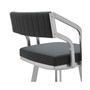Scranton Swivel Modern Metal and Faux Leather Bar and Counter Stool