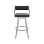 Scranton Swivel Modern Metal and Faux Leather Bar and Counter Stool