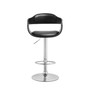 Contemporary Swivel Adjustable Barstool with Padded Seat and Back