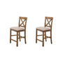 Janet Driftwood Transitional Counterheight Chairs, Set of 2