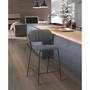 Carlo Faux Leather and Metal Counter Height Bar Stool