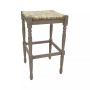 French Country 30" Turned Leg Seat Stool