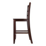 Transitional Benjamin 2-Pc Ladder-back Counter Stool Set, Walnut