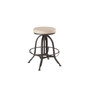 Welles Natural Canvas Adjustable Backless Bar Stool - 20" x 20" x 23"