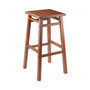 Carter Square Seat Bar Stool - Teak