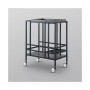 Ron Serving Bar Cart with Metal Frame and Casters