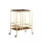 Ron Serving Bar Cart with Metal Frame and Casters