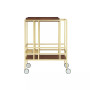 Ron Serving Bar Cart with Metal Frame and Casters